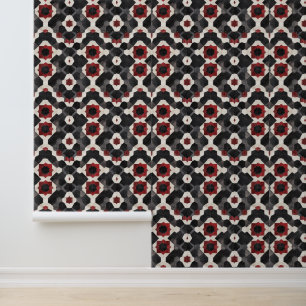 Patrón geométrico Papel de pared negro