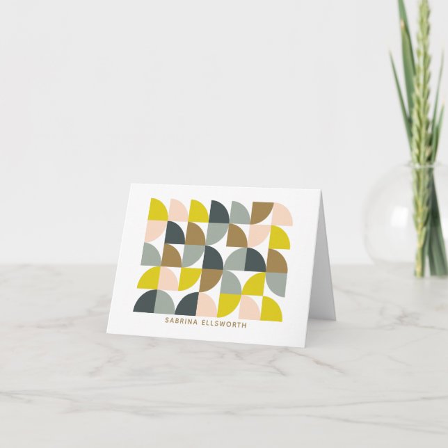 Patrón Geométrico Personalizado Amarillo Gris Rubo (Anverso)