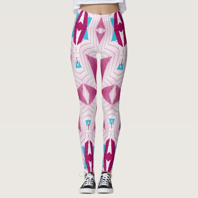 Patrón geométrico "Ratti_Creative_Arts" Leggings (Anverso)