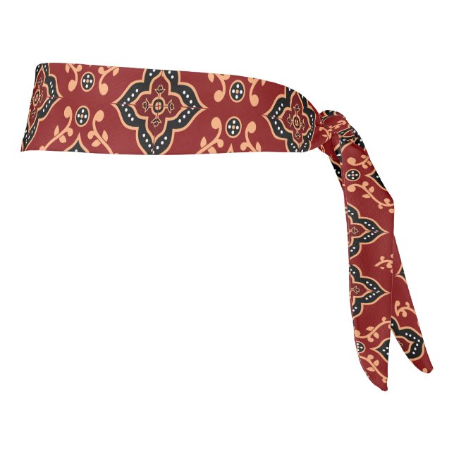Patrón geométrico rojo / impresión india (Girar 90)