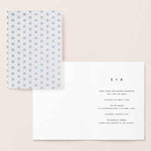 Patrón Geométrico Simple Invitación a la Boda Plat