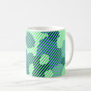 Patrón geométrico sombras verdes taza de café