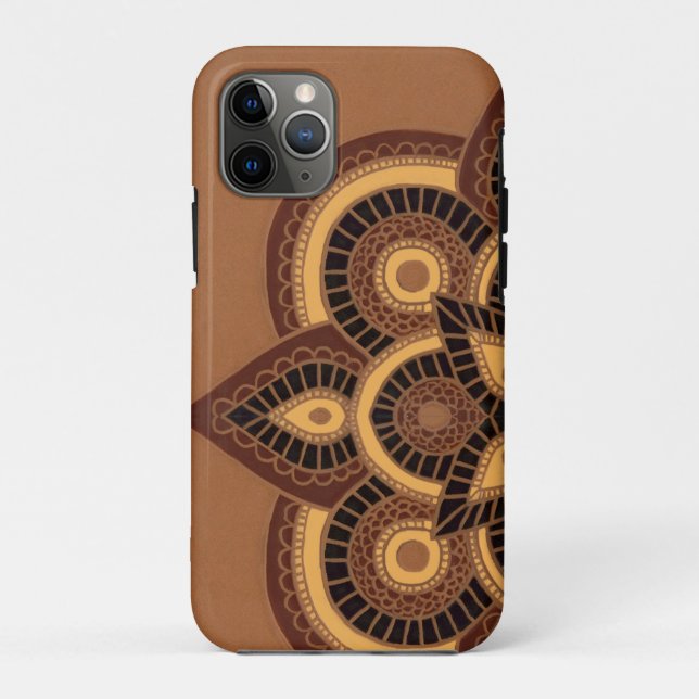 Patrón geométrico tribal del Funda iPhone 11Pro (Reverso)