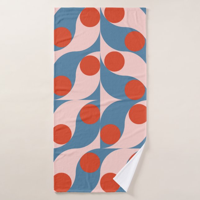 Patrón geométrico uniforme abstracto moderno con c (Toalla de baño)