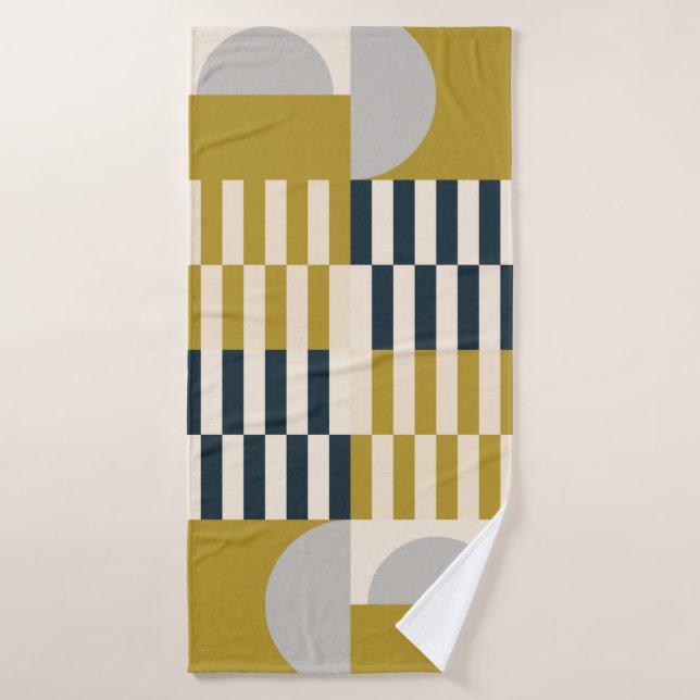 Patrón geométrico uniforme abstracto moderno con u (Toalla de baño)