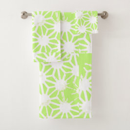 Patrón geométrico verde limón