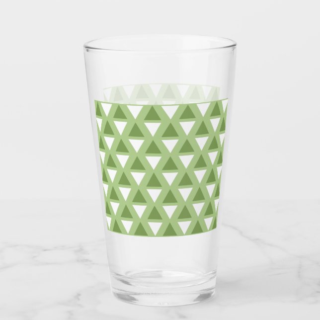 Patrón geométrico verde pastel simple (Anverso)