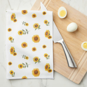 Patrón girasol Toalla de cocina grande