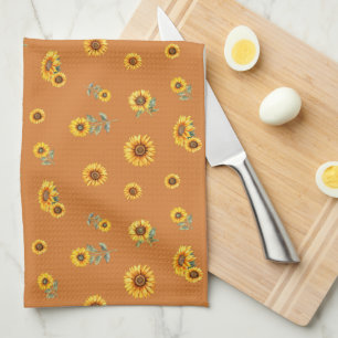 Patrón girasol Toalla de cocina grande