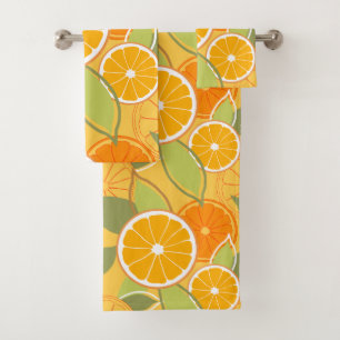 Patrón gráfico de cítricos Naranja fresco
