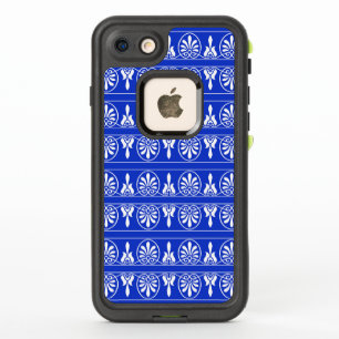 Patrón griego árabe-mediterráneo azul