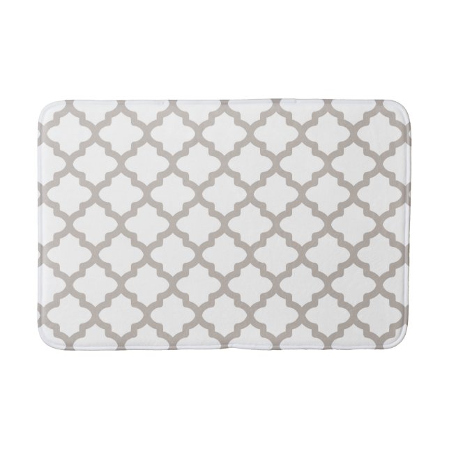 Patrón gris en el cuarto de baño alfombra de baño (Anverso)