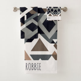 Patrón gris marrón geométrico del triángulo africa