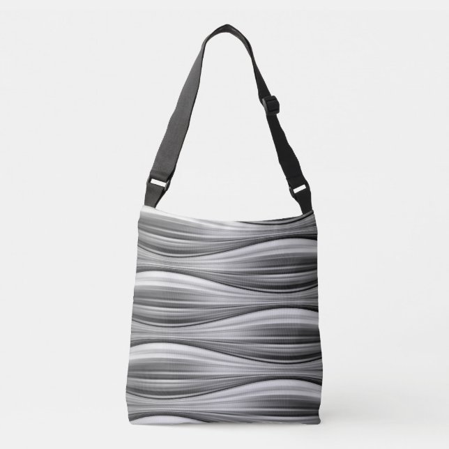patrón gris sin costuras en bolsa tote (Anverso)