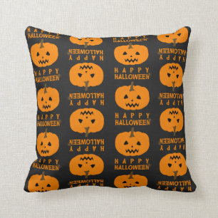 Patrón Halloween con Cojín decorativo de calabaz