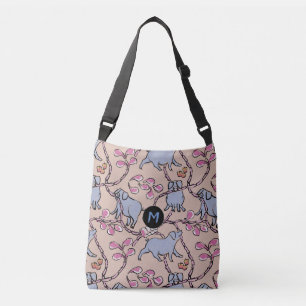 Patrón hilarante Bolsa de Monograma de Año Cerdo C