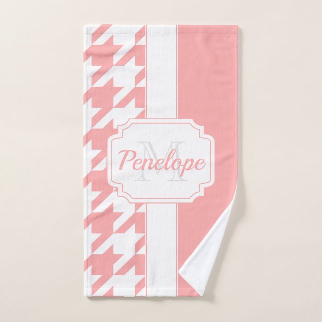 Patrón Houndstap rosa (Toalla de mano)