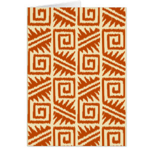 Patrón Ikat Aztec - Mandarín y Naranja ligero