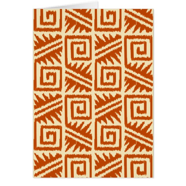 Patrón Ikat Aztec - Mandarín y Naranja ligero (Frente)