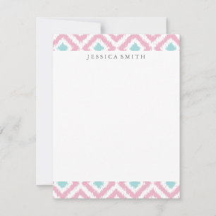 Patrón Ikat de menta rosa claro