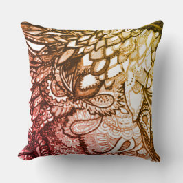 Patrón Imaginativo de Zen Tangle de Almohada
