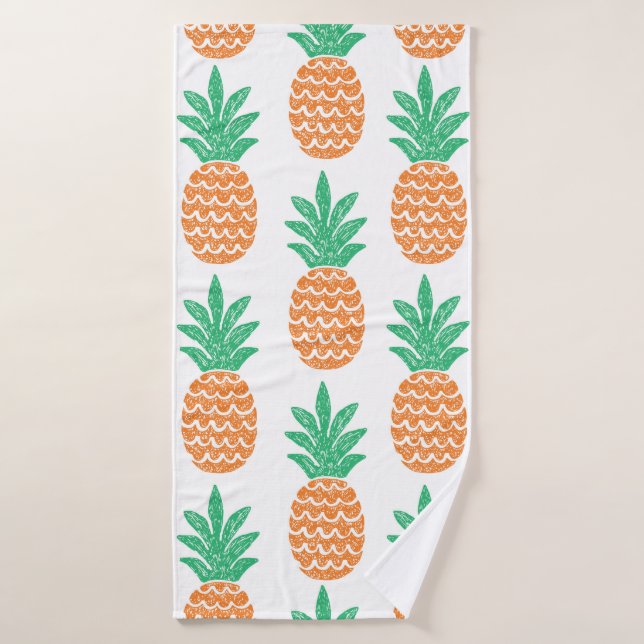 patrón ininterrumpido de piña divertida (Toalla de baño)