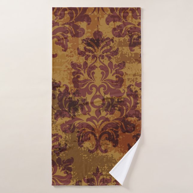 Patrón ininterrumpido de rococo barroco (Toalla de baño)