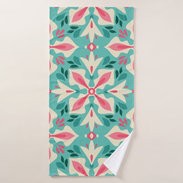Patrón ininterrumpido floral vintage (Toalla de baño)