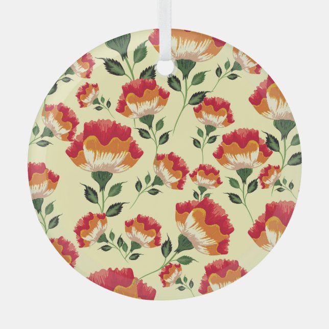 Patrón inmaculado, decoración floral colorida. (Anverso)