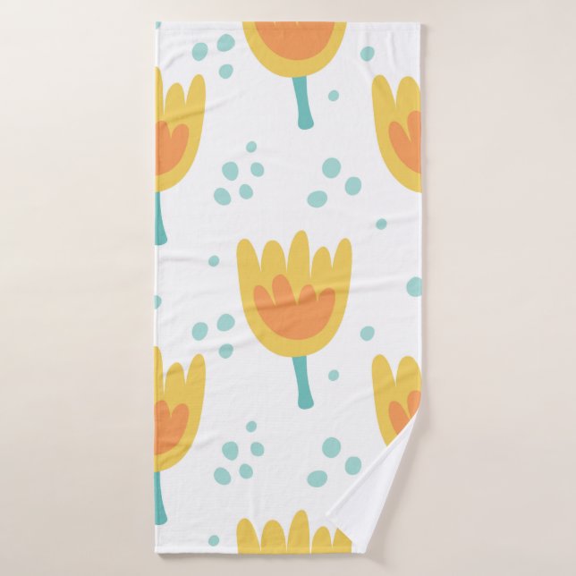 Patrón inmaculado, lindos patrones de flores70 (Toalla de baño)