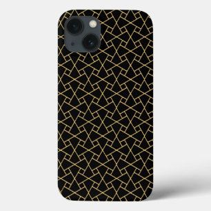 Patrón islámico negro y dorado: Funda Case-Mate pa