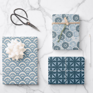 Patrón japonés 2 Hojas de papel de ajuste