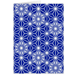 Patrón japonés de Asanoha - azul cobalto