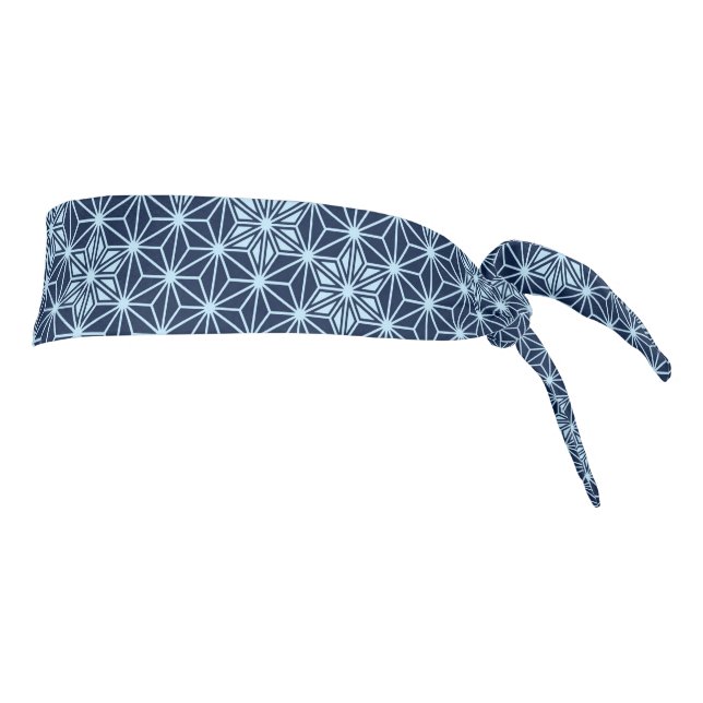 Patrón japonés de Asanoha - Azul índigo (Girar 90)