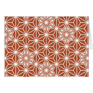 Patrón japonés de Asanoha - terracota