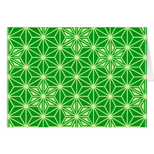 Patrón japonés de Asanoha - verde esmeralda