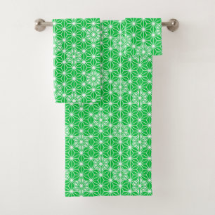 Patrón japonés de asanoha, verde jade