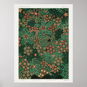 Patrón japonés de impresión floral de la sección V