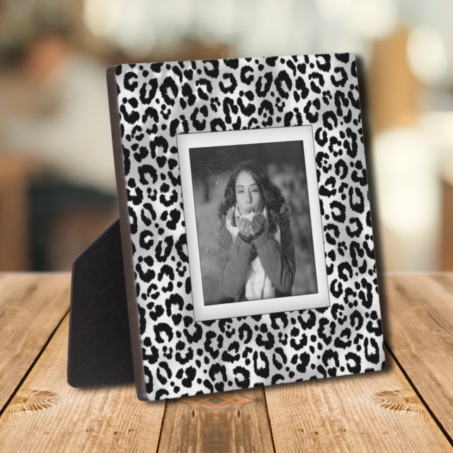 Patrón leopardo foto sin marco Easel de vuelta (Leopard Pattern Frameless Photo Easel Back Plaque)