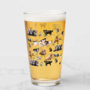 Patrón lindo con fotografías de gatos y gatitos