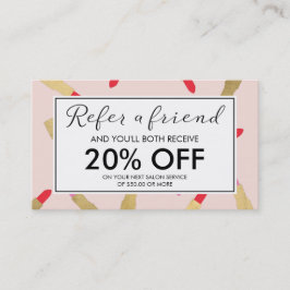 Patrón lujoso de lápiz labial en tarjeta de remisi