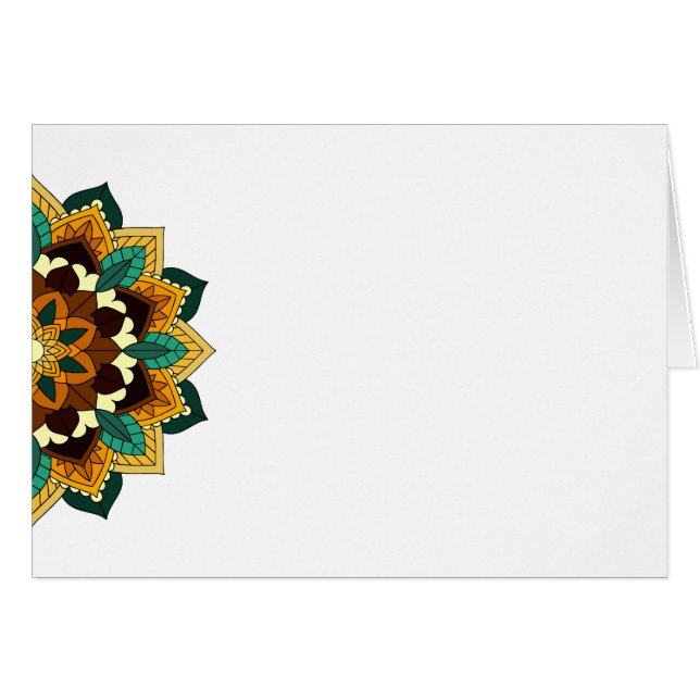 Patrón Mandala 02 en amarillo y marrón (Anverso (Horizontal))