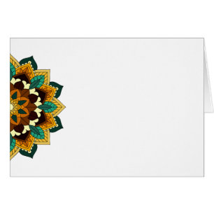 Patrón Mandala 02 en amarillo y marrón
