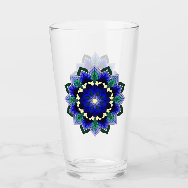 Patrón Mandala 02 en azul oscuro (Anverso)