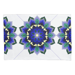 Patrón Mandala 02 en funda azul oscuro