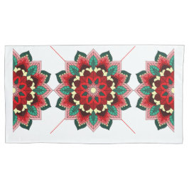 Patrón Mandala 02 en funda de almohada roja