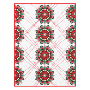 Patrón Mandala 02 en manteles rojos