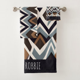 Patrón marrón geométrico triangular africano