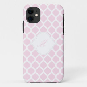 Patrón marroquí rosado con Fundas Monograma iPhone