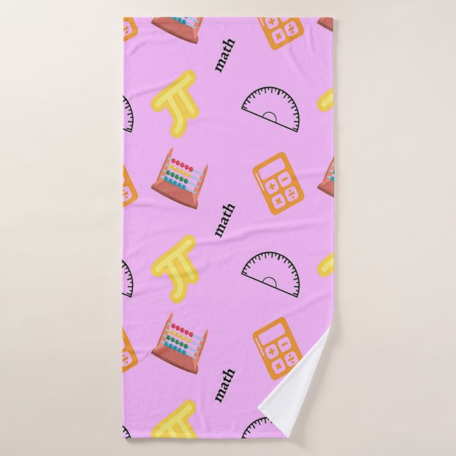 Patrón matemático en rosa (Toalla de baño)